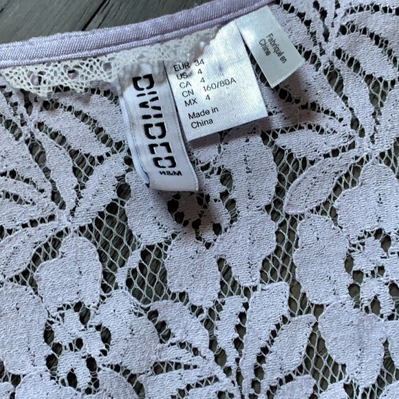 H&M Lilac Floral Dress | Size 4 - Picture 2 of 2